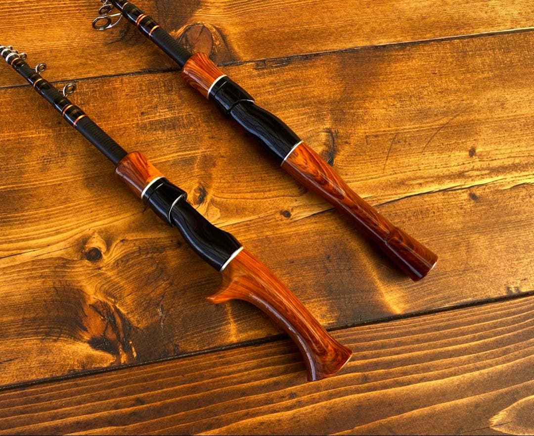 テレスコロッド　ベイト　スピニング　2本セット　5ft3inch トラウトロッド