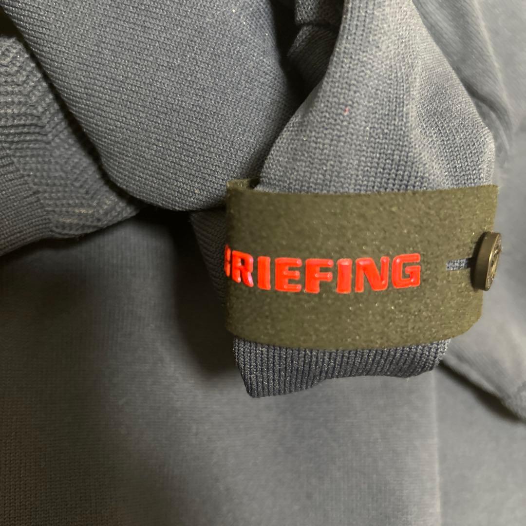 BRIEFING ネイビー ハイネックシャツ