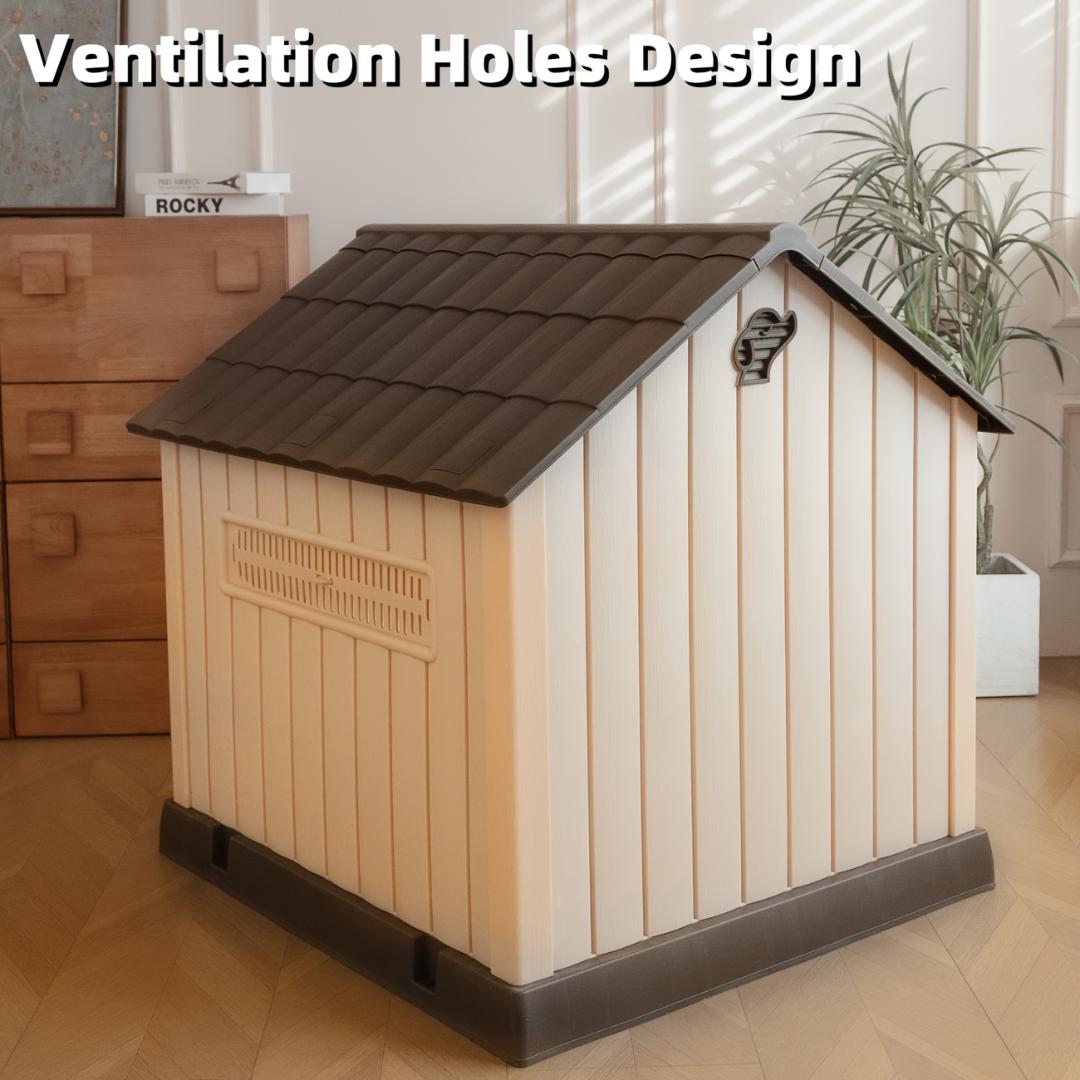 屋外用プラスチックペットハウス 耐候四季対応 頑丈通気 小動物向け 可搬式