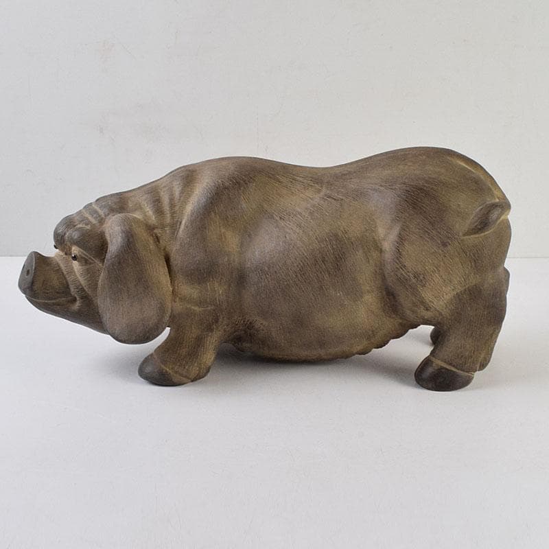 中国　古陶磁　陳鳴遠　朱泥　豚俑　陶俑　置物　V　9208AE