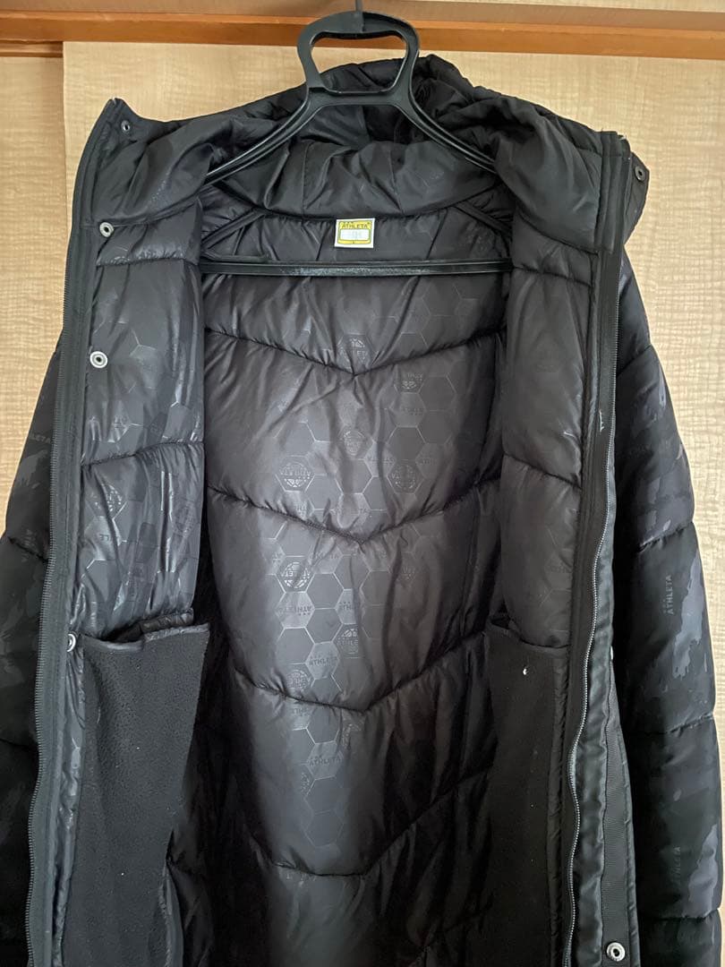 アスレタ ベンチコート　メンズ　Ｌサイズ　ブラック　ATHLETA