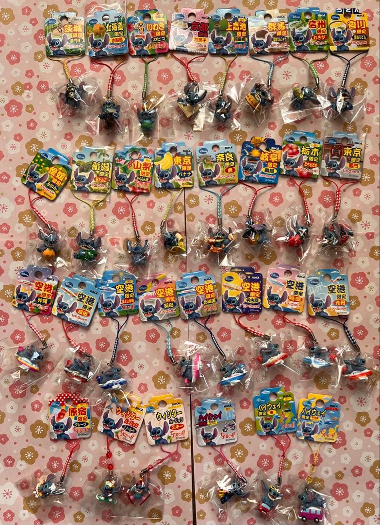 激レア◎ご当地スティッチ空港限定等◎根付け・ビーズストラップ◎30個セット
