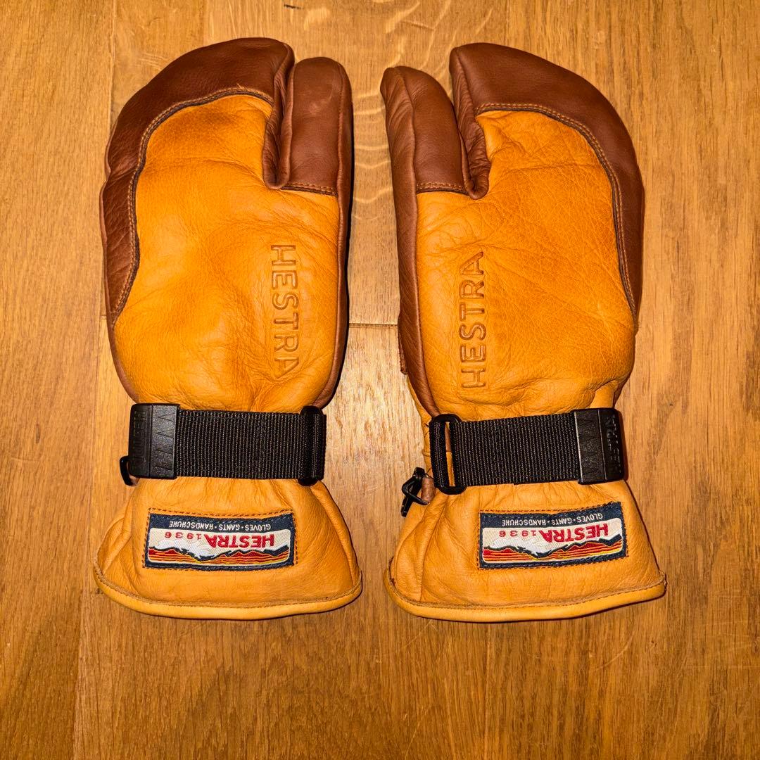 HESTRA グローブ スノーボード 3フィンガー　ヘストラ レザーグローブ