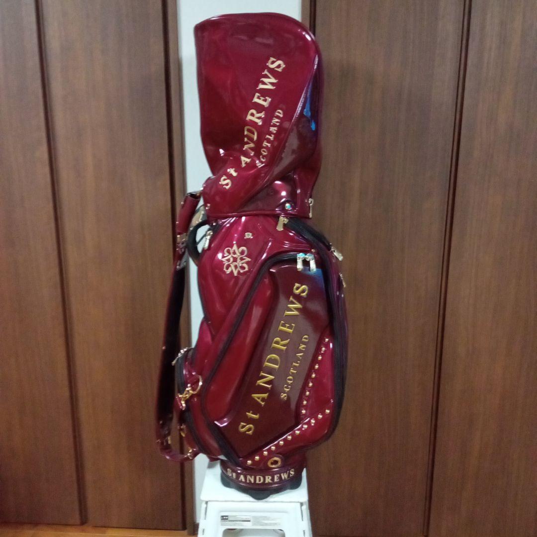 ＳＴＡＮＤＲＥＷＳ　セントアンドリュース　キャディバッグ　ワインレッド／赤