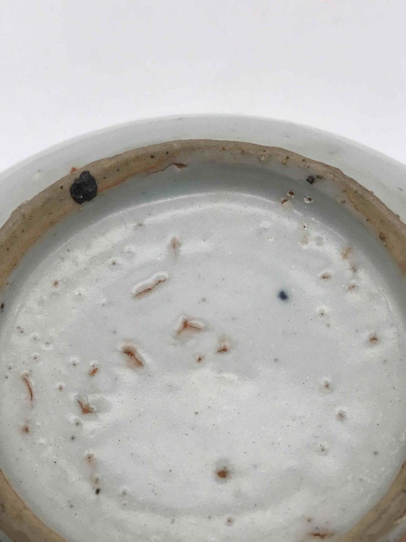 明時代　染付 青花花鳥文盤　古染付皿 唐物　古賞物　時代物　茶碗(D-40)