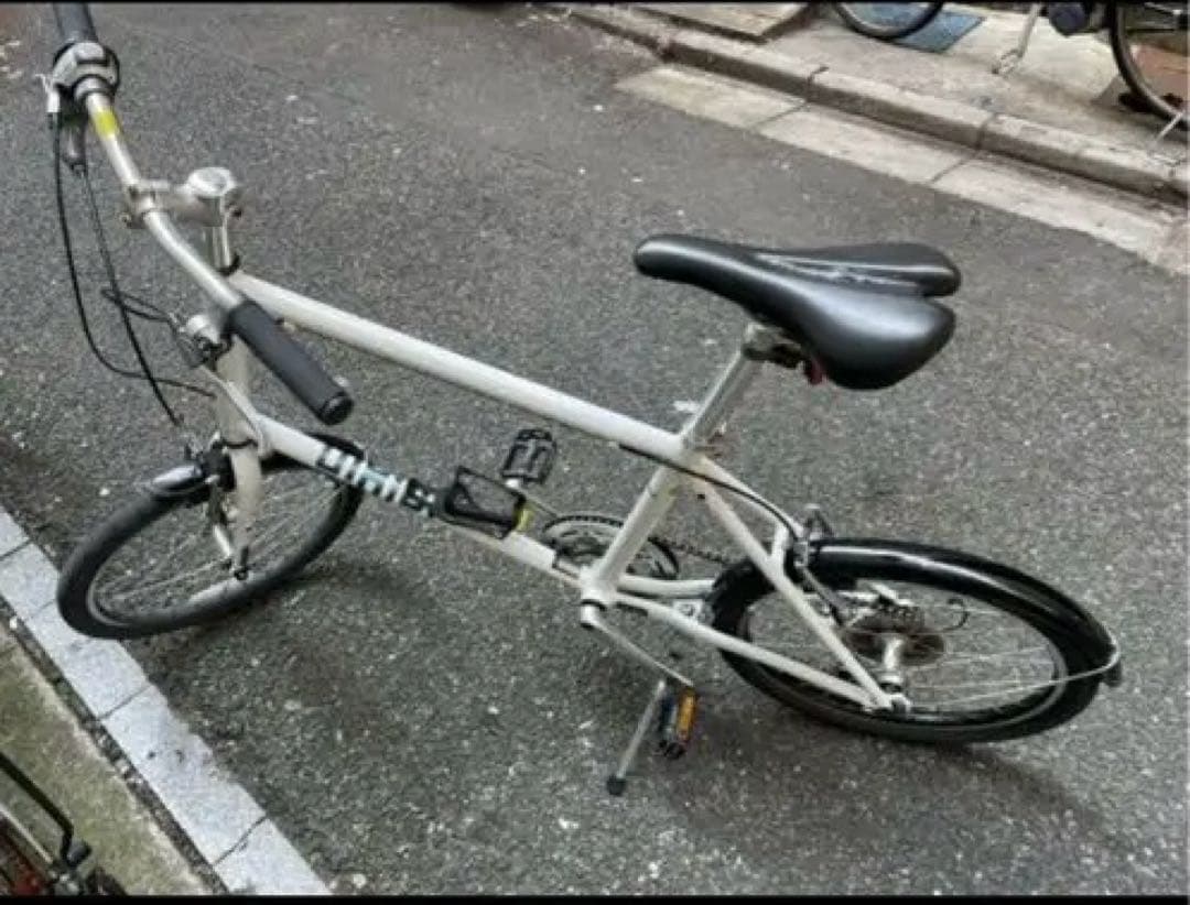 ［茨城手渡し］ジャイアントgiant ten ミニベロ　自転車　ホワイト希少品