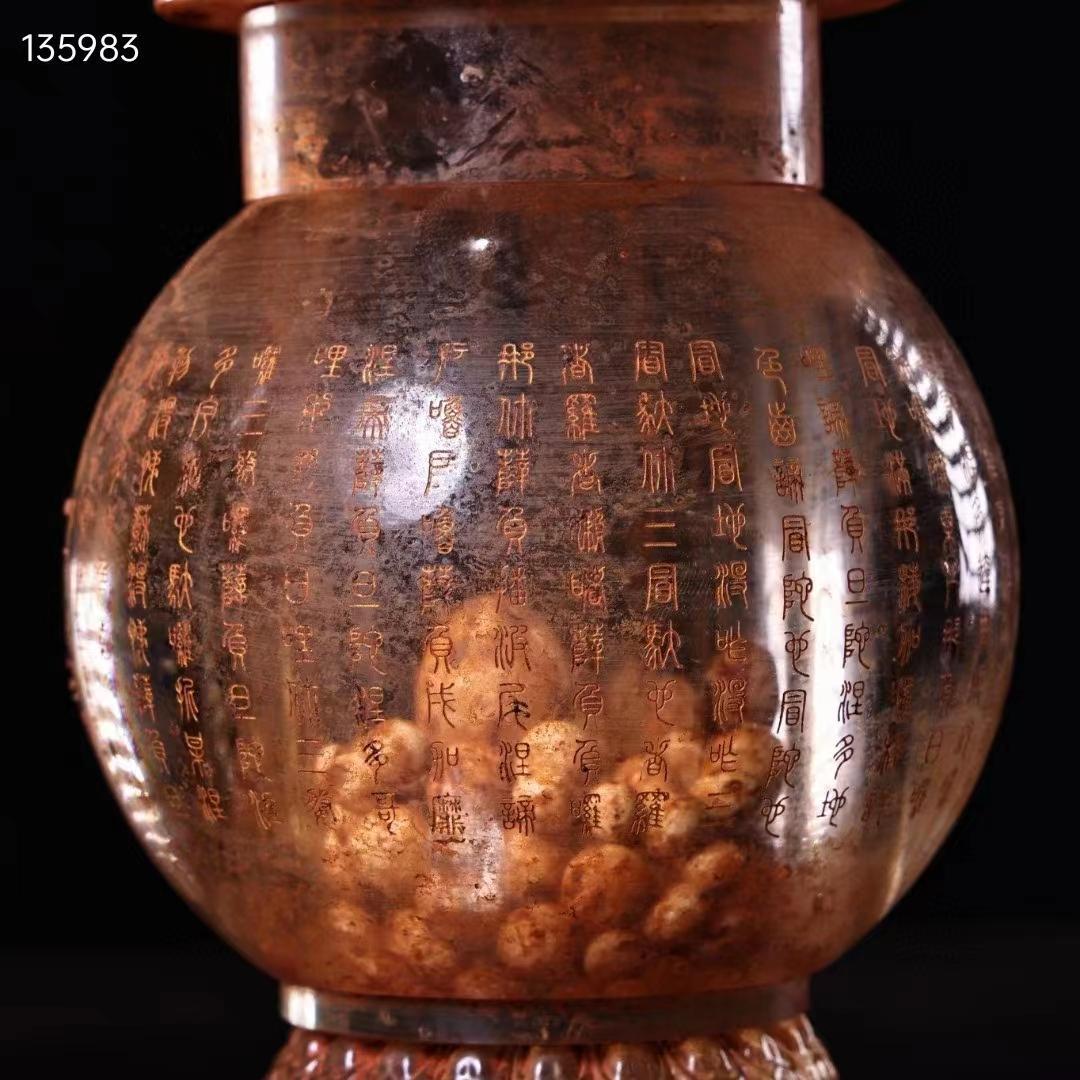 中国古美術・古水晶彫・描金舍利寶塔・金剛舍利子附・骨董品・古賞物
