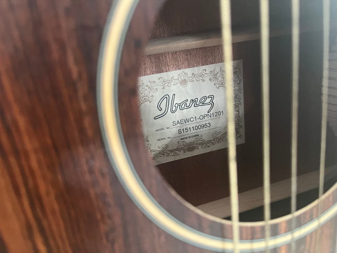 （中古）Ibanez saewc1-opn1201 アコースティックギターおまけ