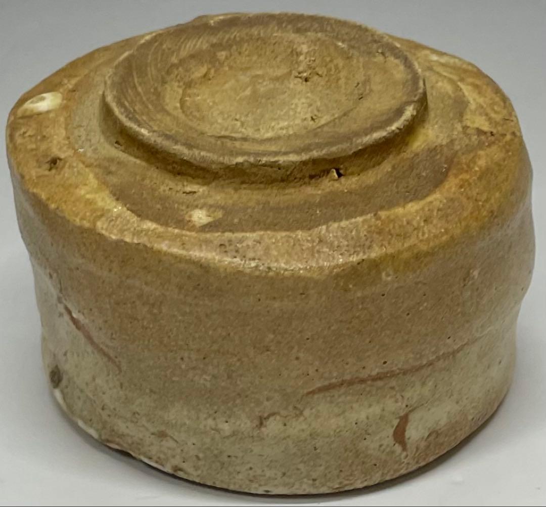 古瀬戸　桃山〜江戸初期　鉄絵筒盃　ぐい呑　美濃焼　箱付　y62