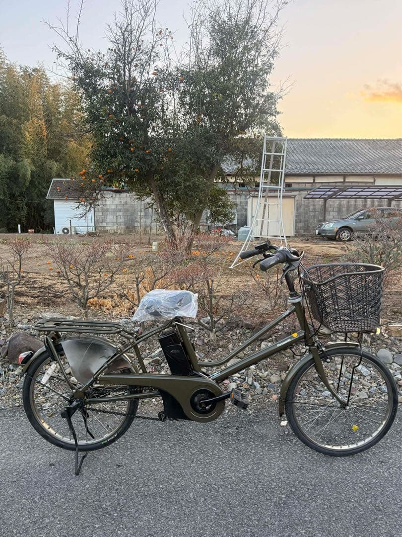 電動アシスト自転車 チャイルドシート付き オリーブグリーン