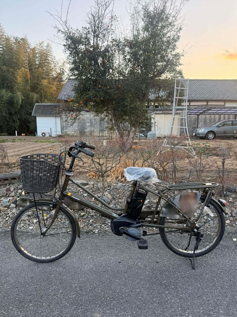 電動アシスト自転車 チャイルドシート付き オリーブグリーン
