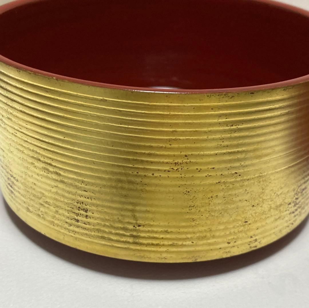 山田平安堂 翔鶴 二段重 直径12㎝ 金箔重箱 お弁当にも