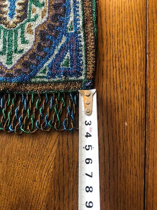 アンティーク　マイクロガラスビーズ　バッグ　v