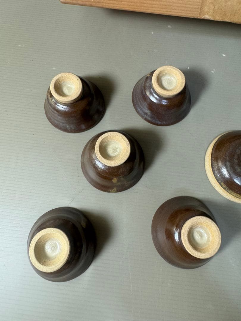 2425 有田焼　肥前唐津　茶器セット　宝瓶1客　湯冷し1客　湯呑5客　未使用