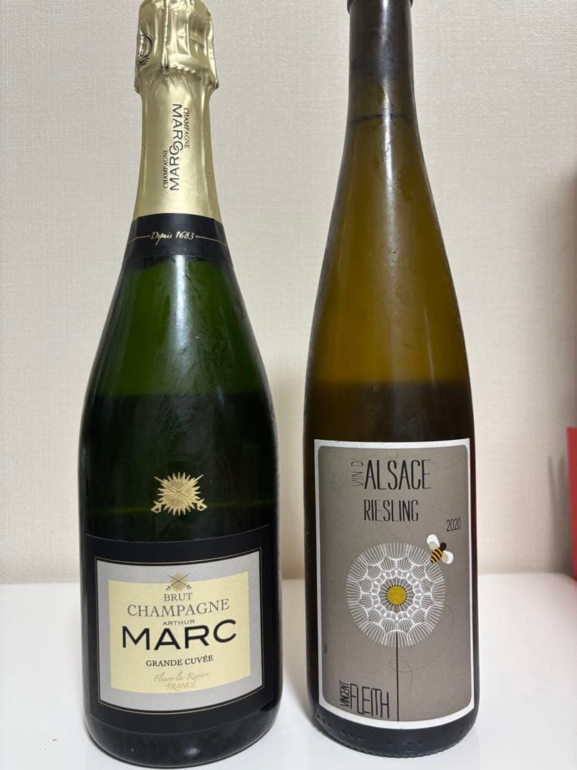 シャンパン　アルザスリースリング 自然派ワイン　2本 フランスワイン