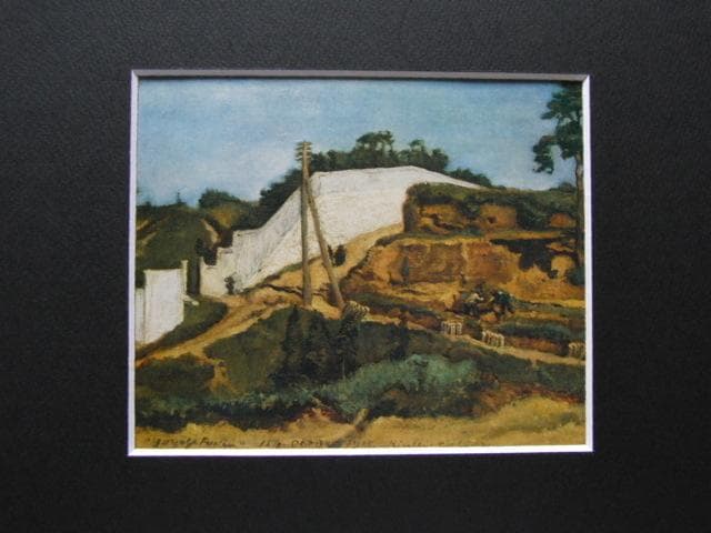 岸田劉生、【代々木附近（代々木附近の赤土風景）】、新品高級額 額装付