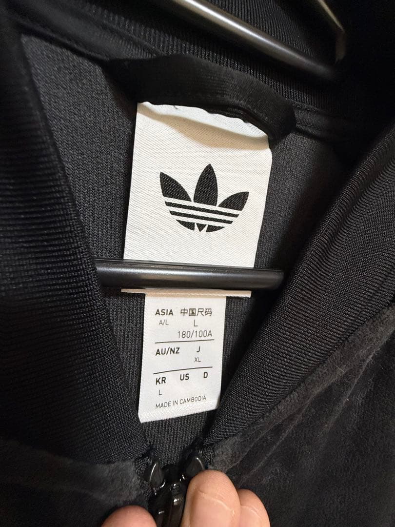 adidas originals ブラック ジャージ XLサイズ