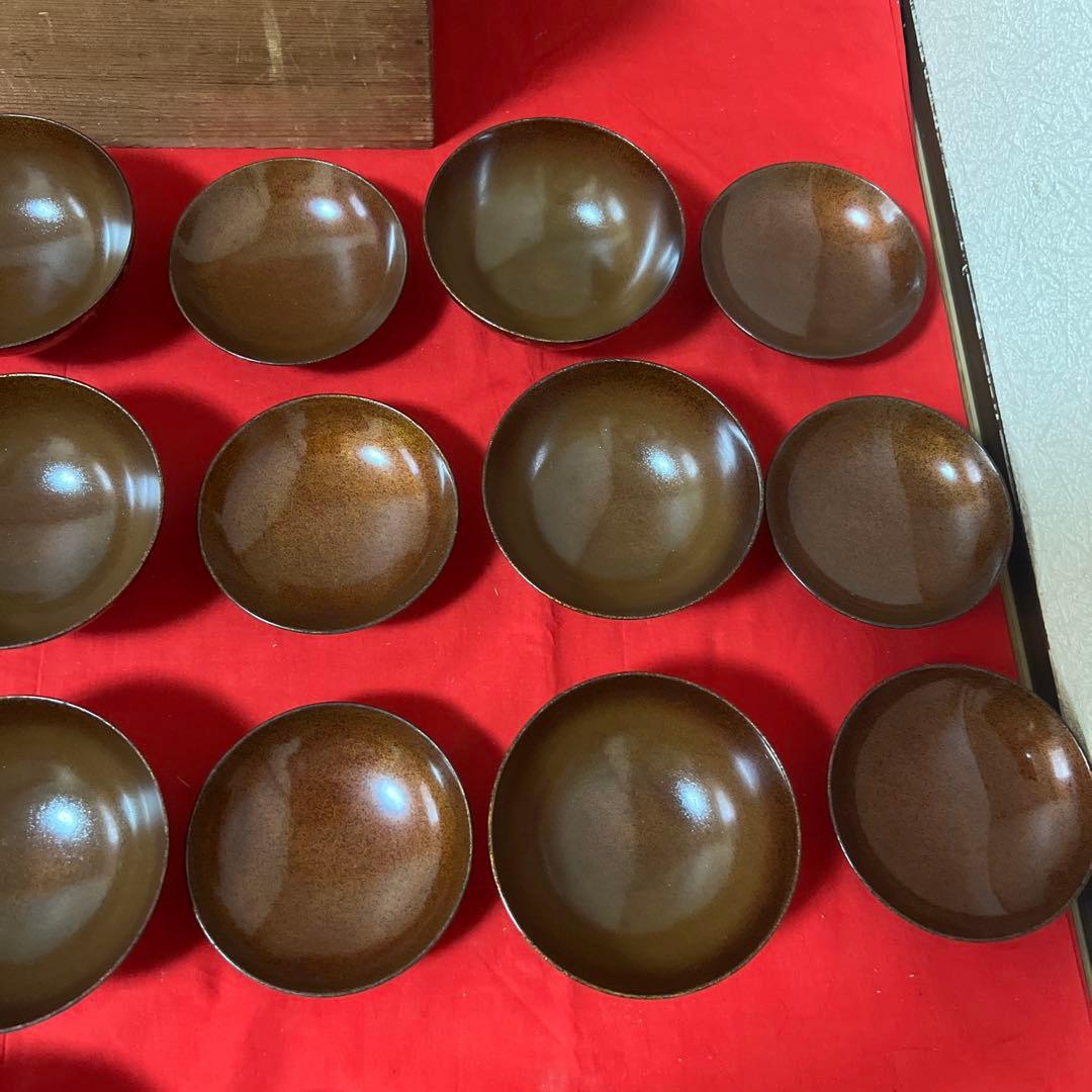 梨子地蒔絵吸物椀　10客供箱