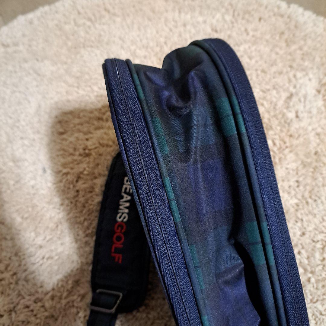 BEAMS GOLF クラブケース、 ネイビー・グリーンチェック