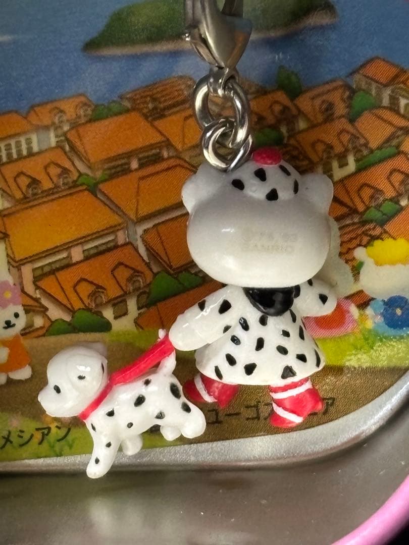 ハローキティ 世界子犬のお散歩 ファスナー マスコット