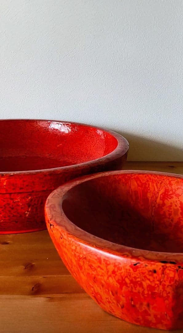 会津塗 乾漆鉢 天然木 盛鉢 天然木 菓子鉢 小物入れ 会津漆師道具 果物入