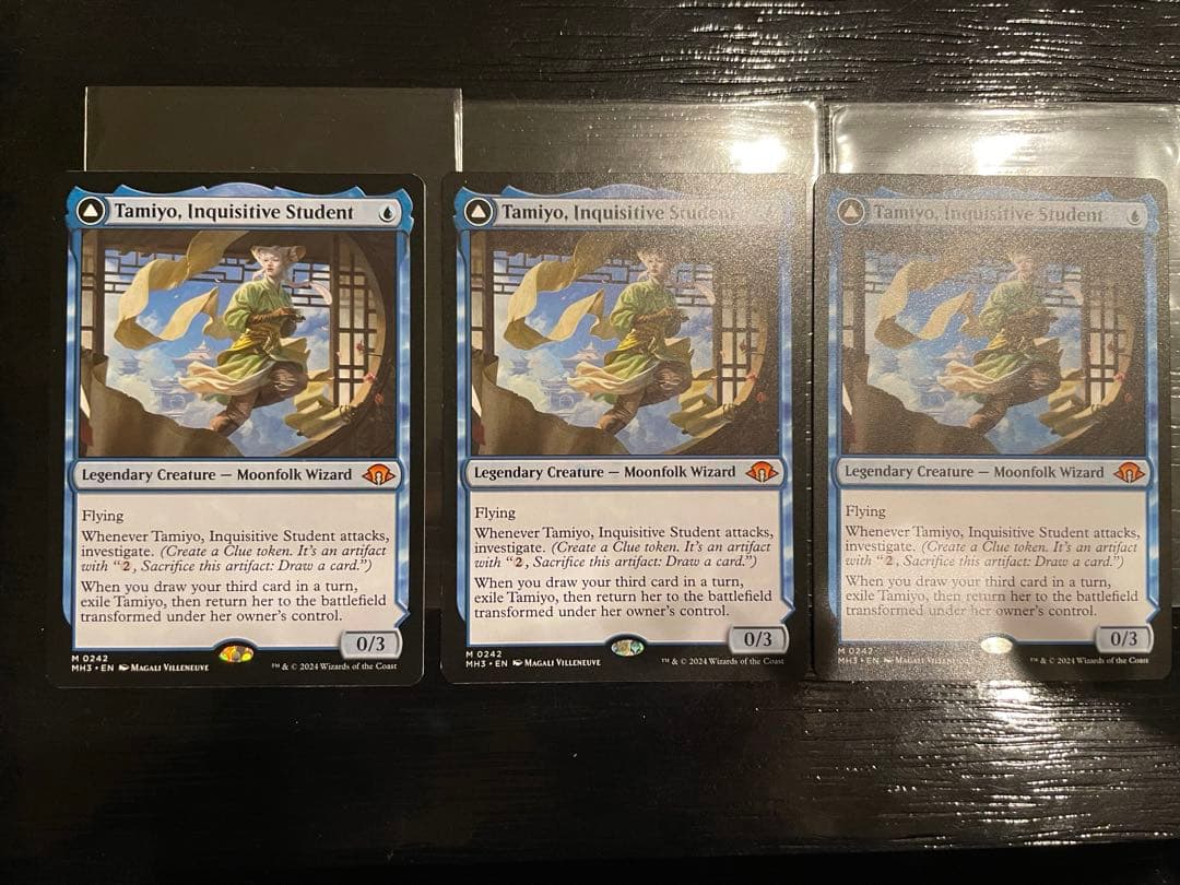 MTG 知りたがりの学徒、タミヨウ 英語　3枚