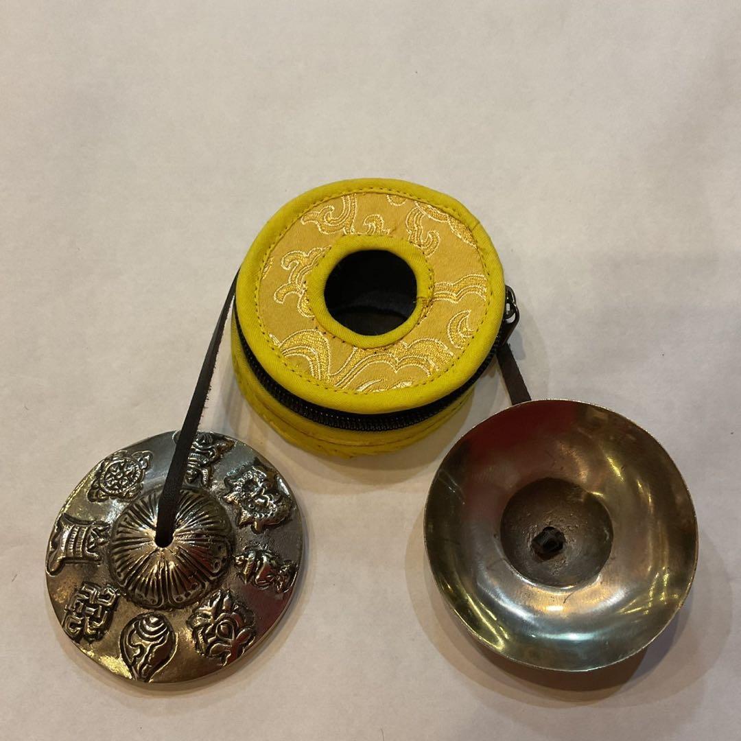 【074】高品質ティンシャ／アスタマンガルＬサイズ・専用ケース付⌘送料無料