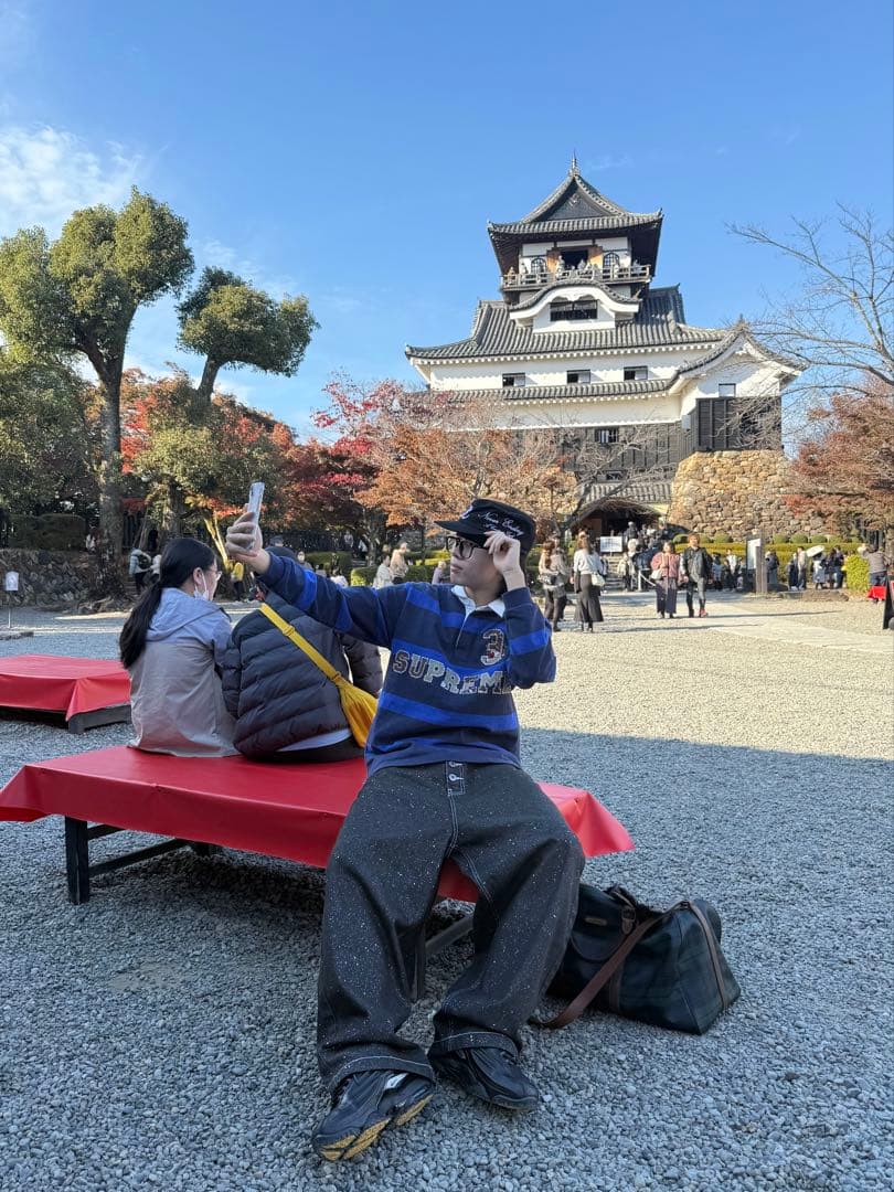 ウェア Supreme stripe rugby NAVY