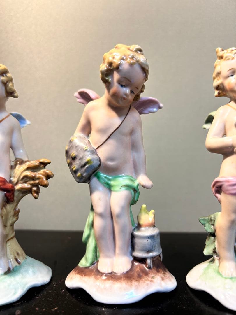 ドイツ　名窯　Bock Wallendorf ヴァレンドルフ　天使　4体セット