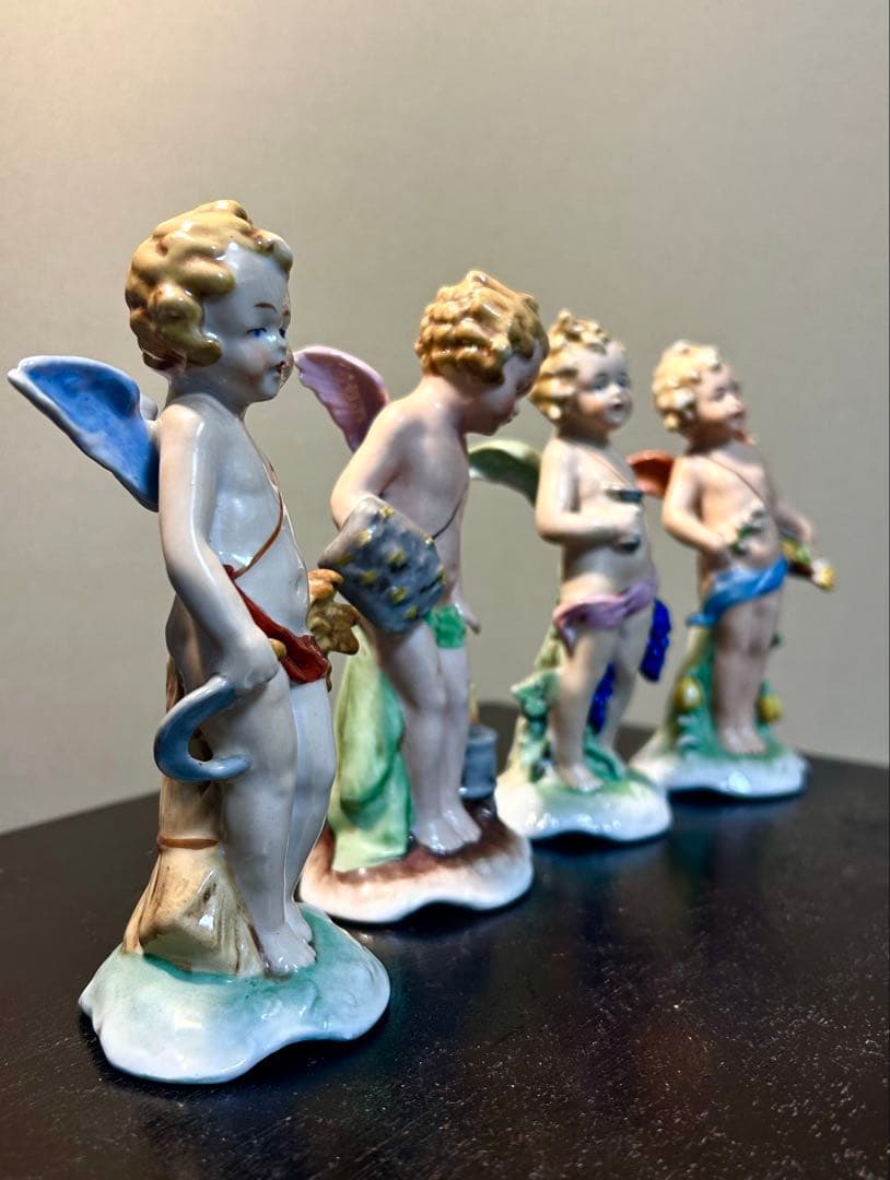 ドイツ　名窯　Bock Wallendorf ヴァレンドルフ　天使　4体セット