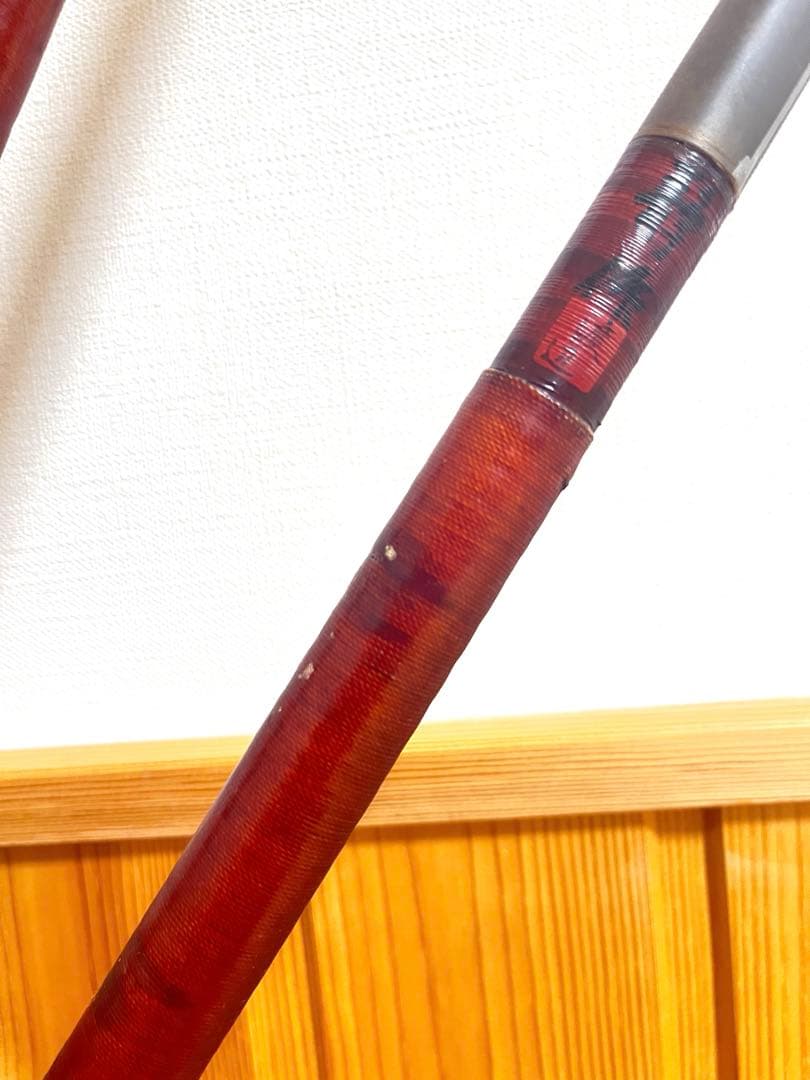 郡上竿　静作　竹製釣り竿　扇形スタンド付き