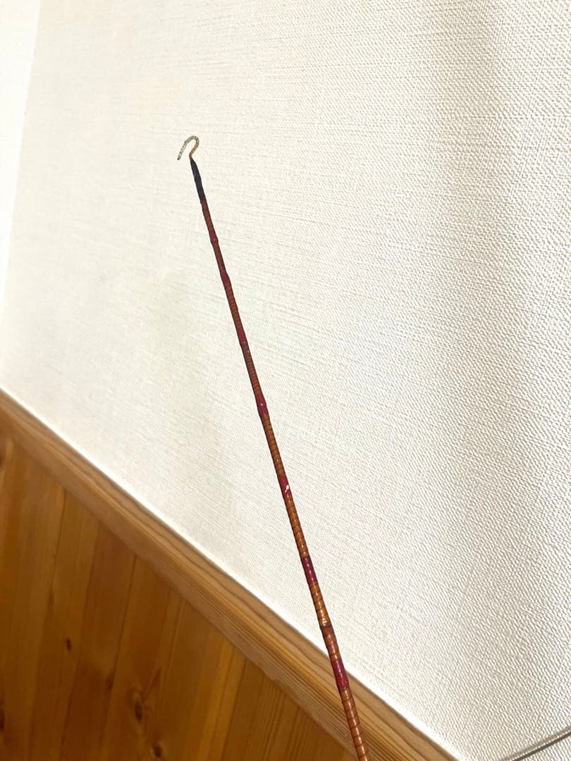 郡上竿　静作　竹製釣り竿　扇形スタンド付き