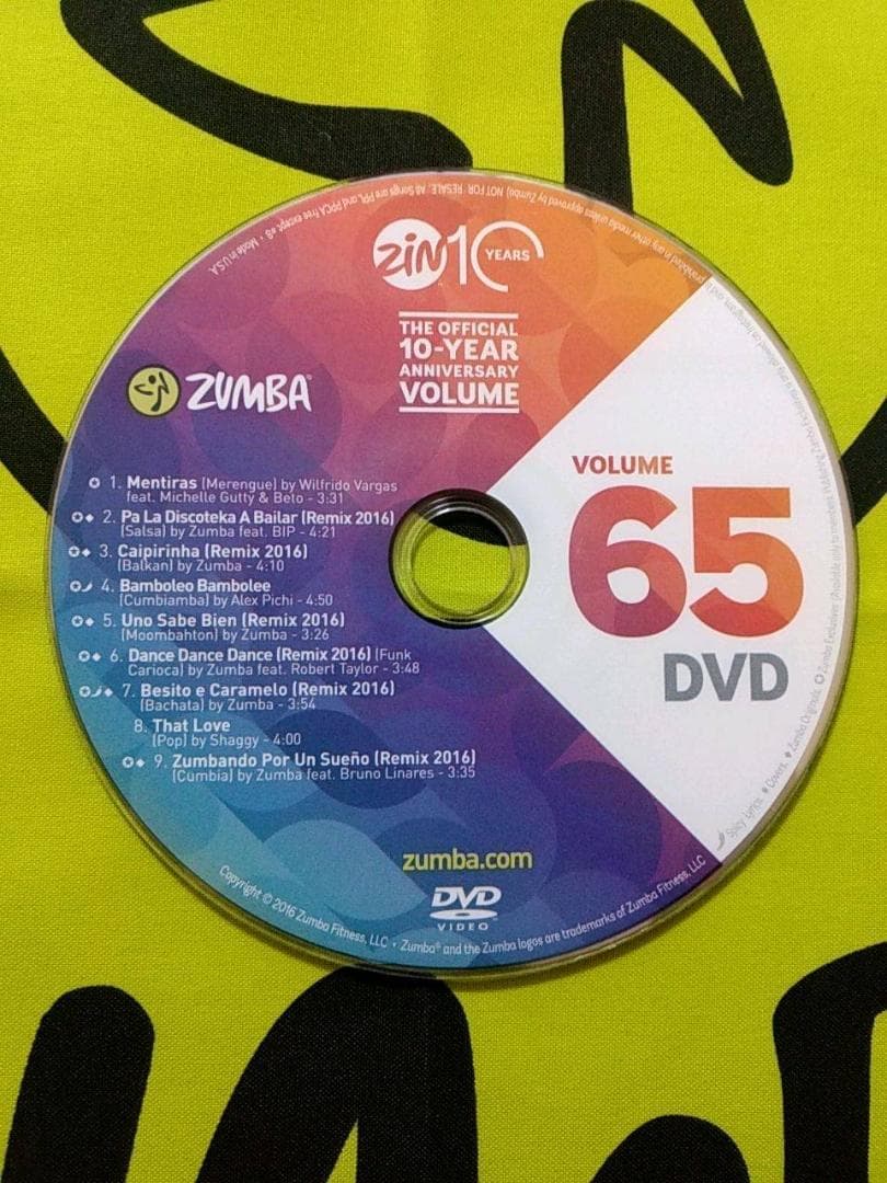ZUMBA　ズンバ　ZIN61 ～ ZIN70　 CD ＆ DVD 20枚セット