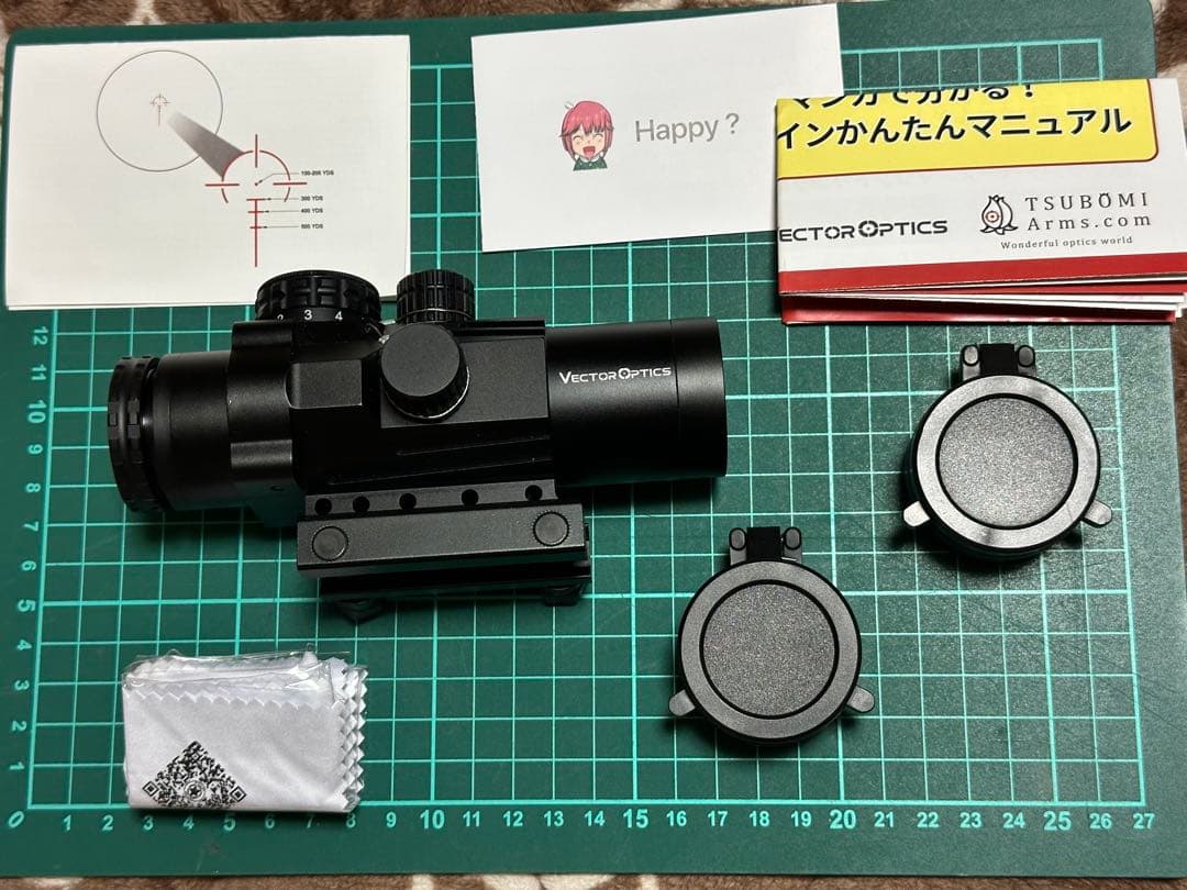 ベクターオプティクス　キャリポス3×32 前後バトラーキャップ追加