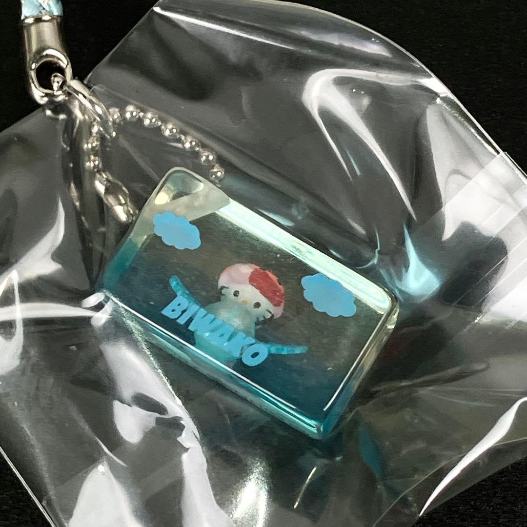 激レア ご当地キティ 滋賀限定 琵琶湖 鳥人間 クリアキューブ ストラップ