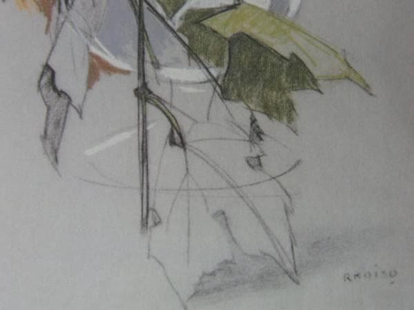 小磯良平、【葡萄 】、希少な限定額装用画集画、新品高級額 額装付、状態良好