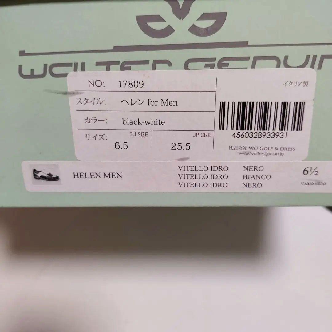 ウォルター.ジェヌイン　ゴルフシューズ　HELEN MEN ブラック-ホワイト