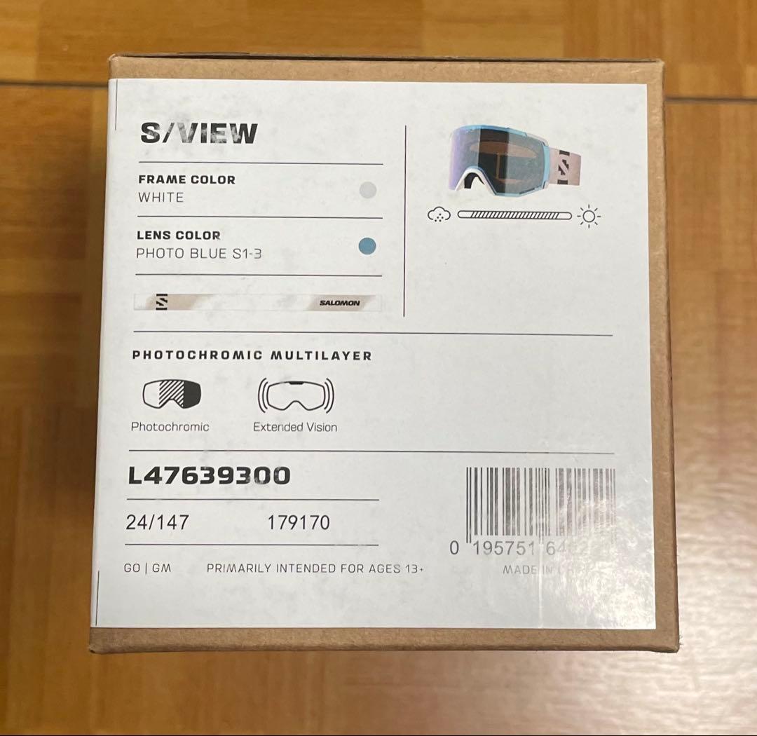 新品SALOMON S/VIEW WHITE調光レンズ 全天候フォトクロ27%引