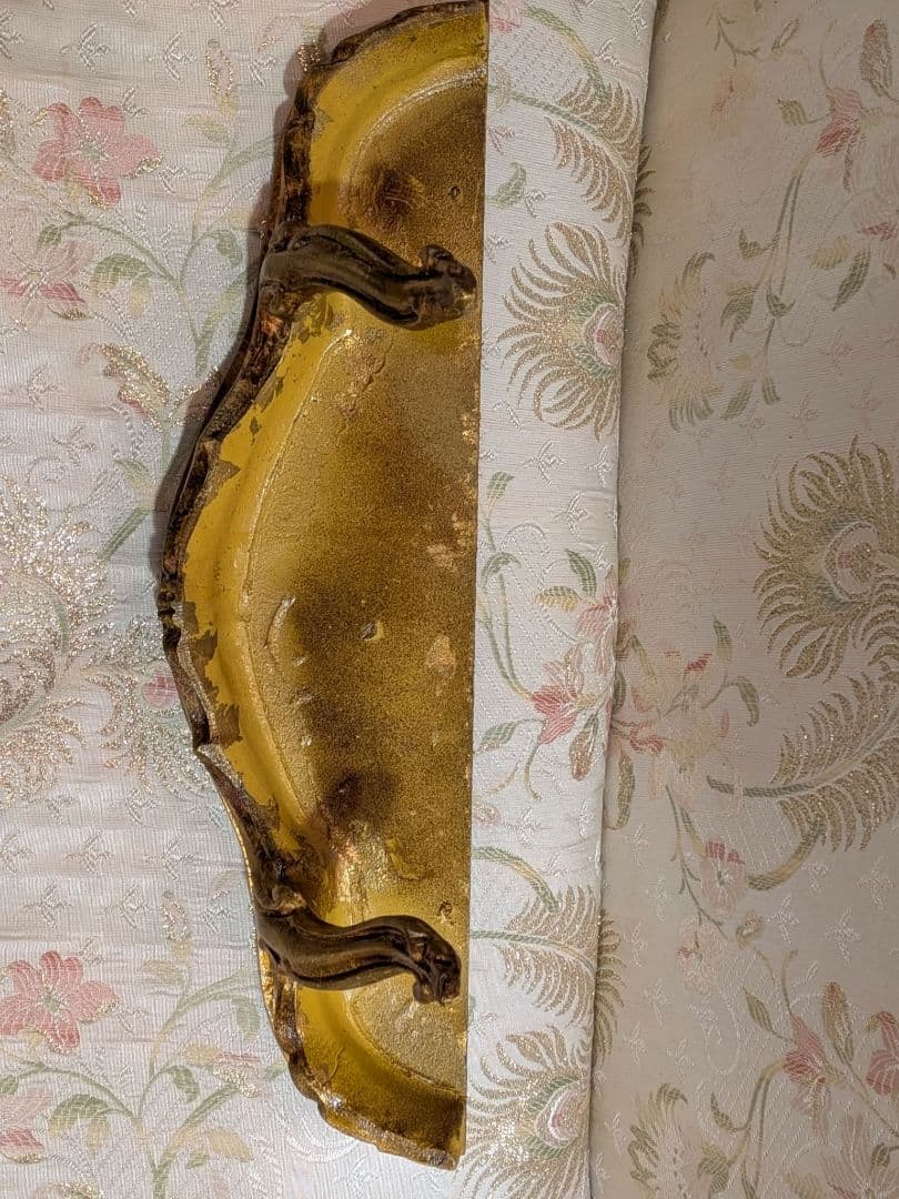 アンティーク イタリー製 木製 ウォールコンソール 横48×奥行13㎝