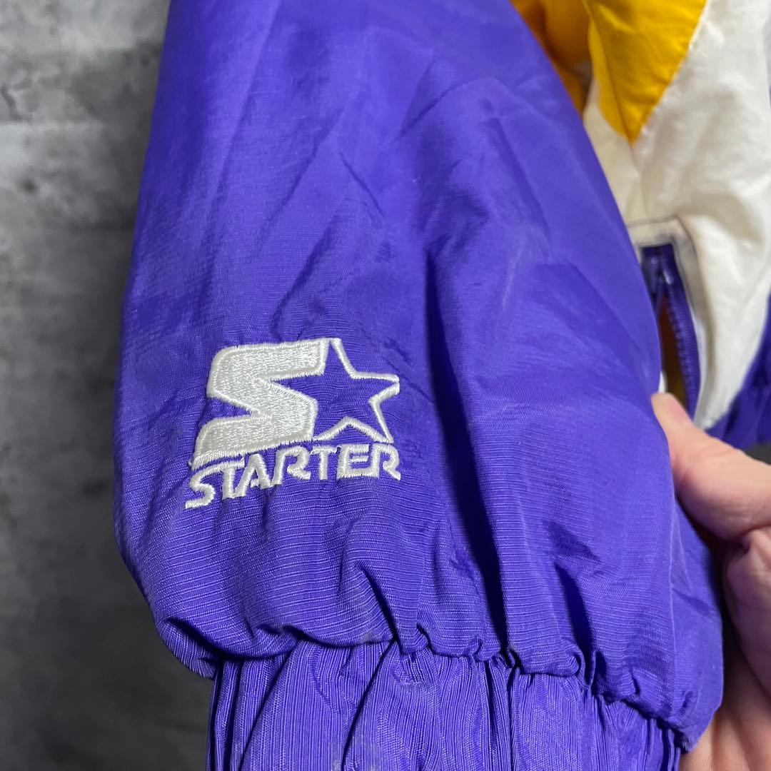 NFL VIKINGS ハーフジップ　ジャンパー　冬物　刺繍　パープル　古着　L