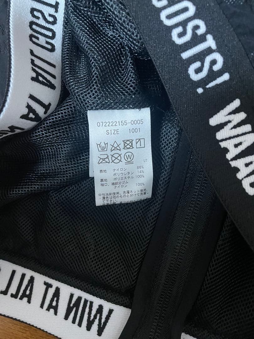 WAAC フード付きジャケット ブラック キャップ付き