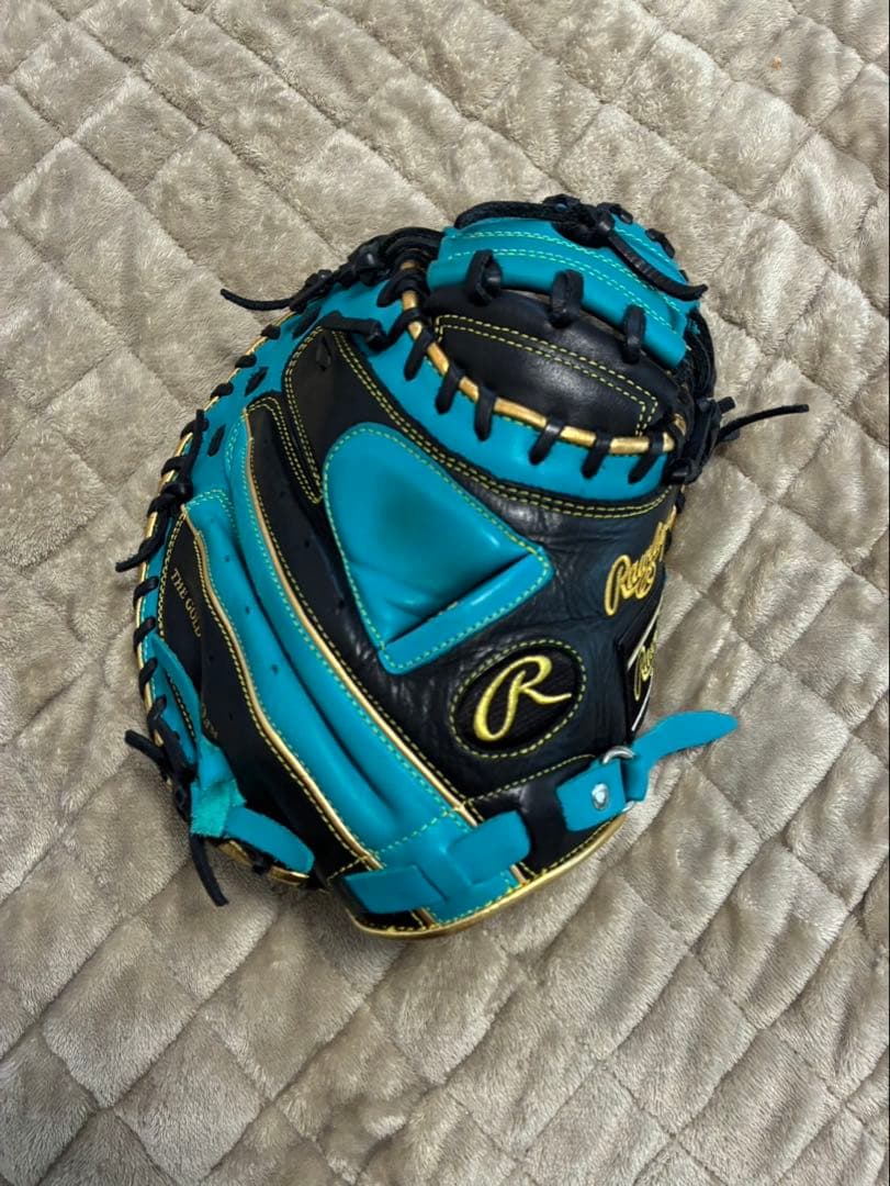RBG 軟式野球キャッチャーミット右投げ 黒/青