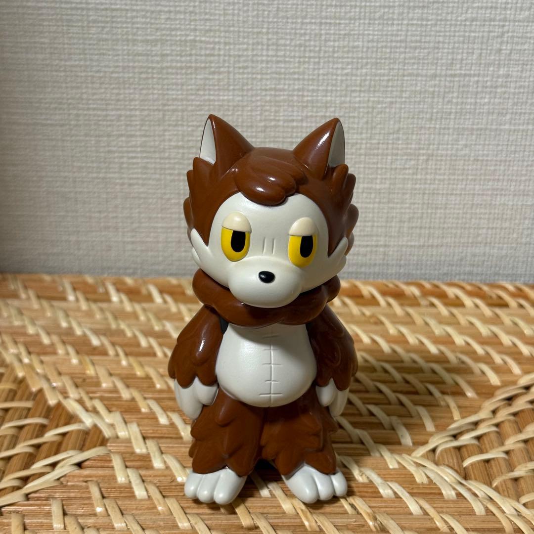 おおかみくん　ソフビ　ブラウン