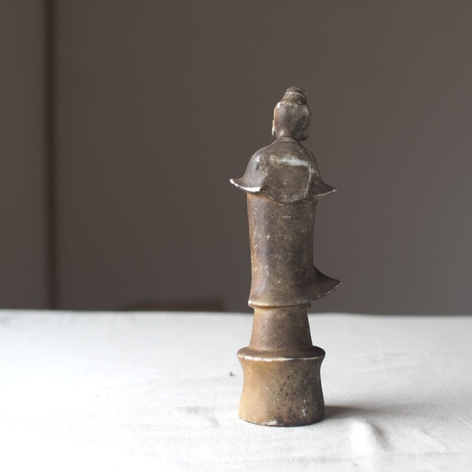 古い白磁の観音菩薩像 古道具 骨董 古美術