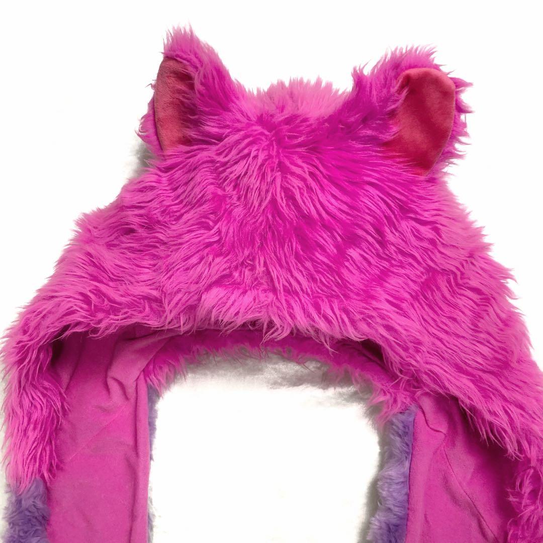 【週末限定価格】美品✨チェシャ猫マフラーキャップ ファンキャップ ディズニー