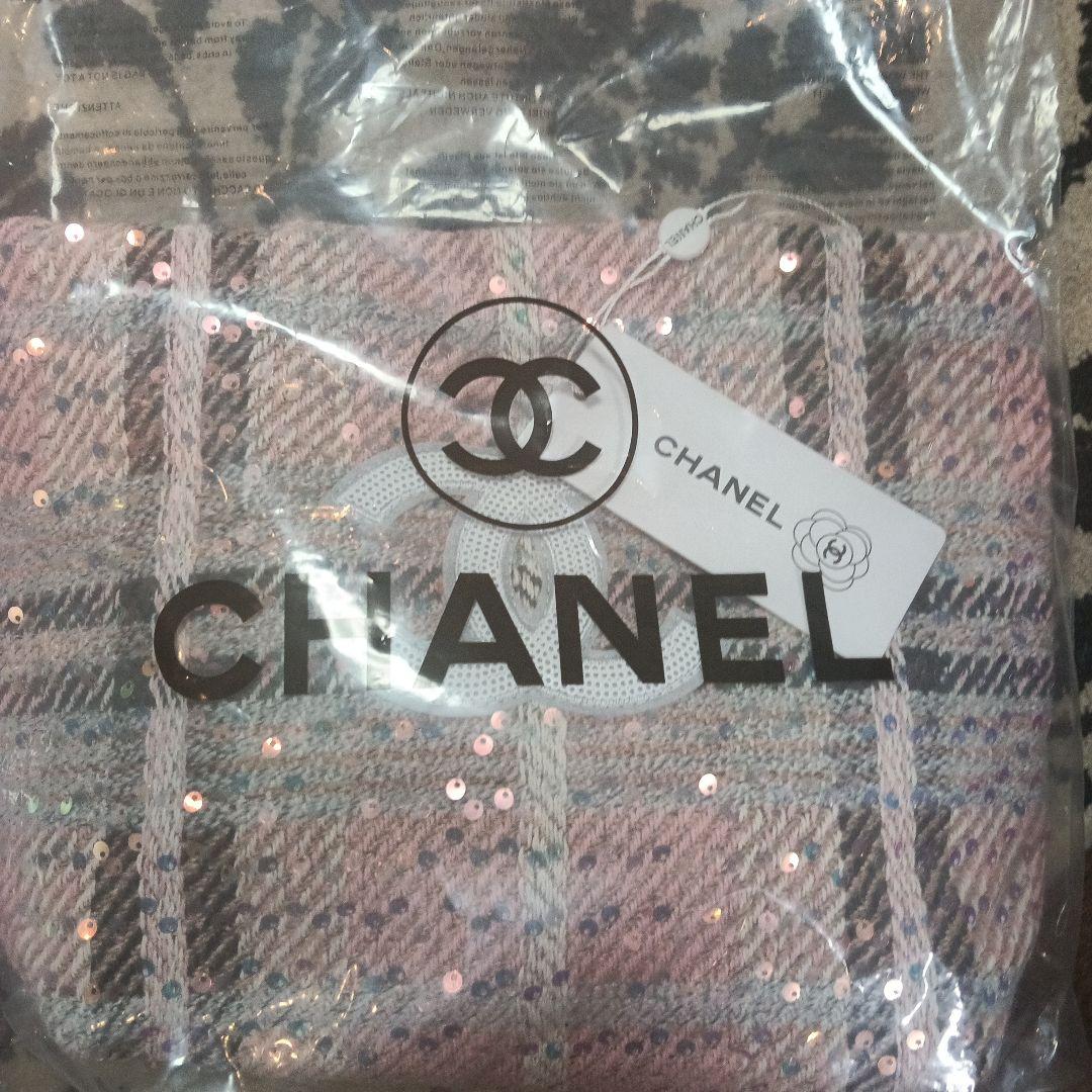 CHANEL チェック柄トートバッグ ピンク系レア