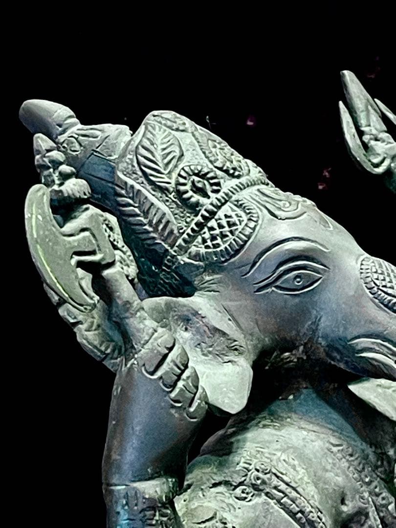 値下げ！ブロンズ製ガネーシャ神像高さ33cm重さ3.4kg