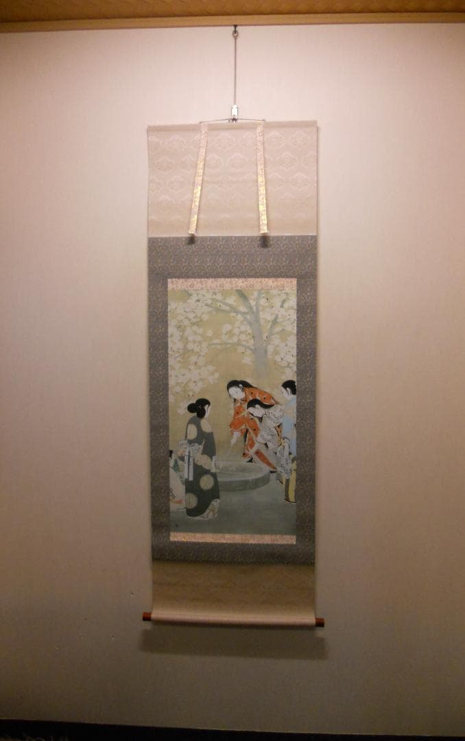 掛け軸 小林古径 『 極楽井 』 名品 複製 希少 軸装 茶道具 掛軸 新品