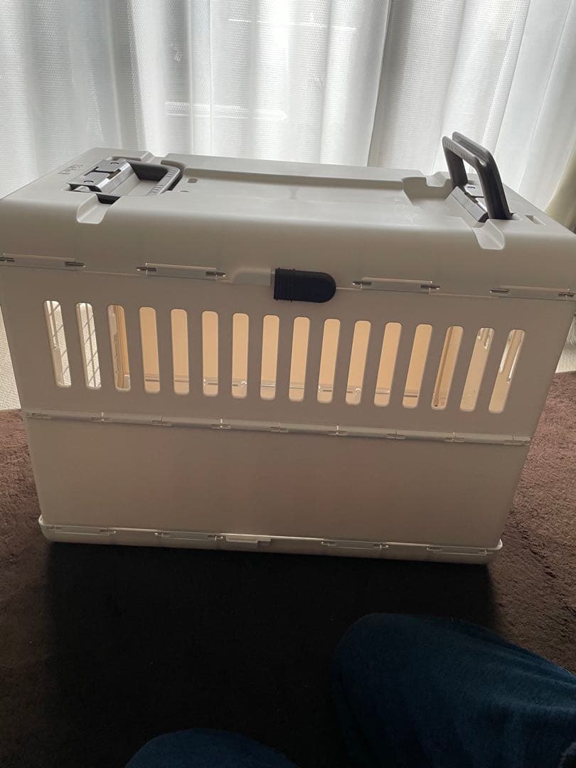 リッチェルキャンピングキャリー折りたたみLサイズアイボリー