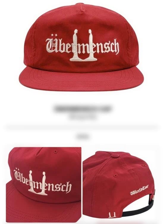 G-DRAGON ÜBERMENSCH CAP BURGUNDY ジヨン